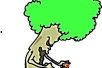 伐树漫画,揭示生态破坏与人类反思